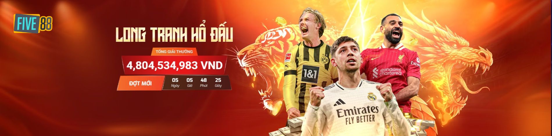 Banner event cá cược bóng đá Five88